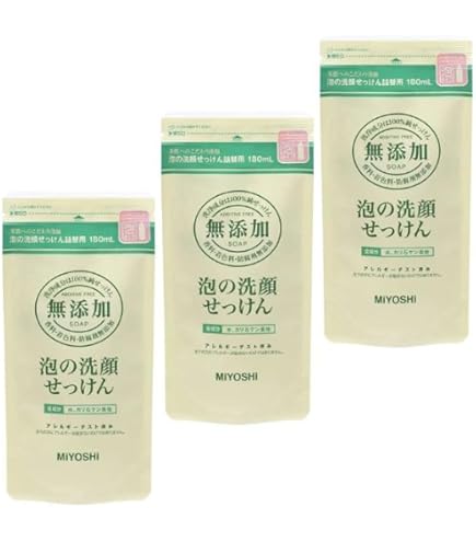 Amazon | 【まとめ買い】無添加泡の洗顔せっけん 詰替180ml ×2セット
